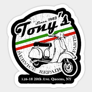 Tony's Scooter Repair (vintage look) Sticker